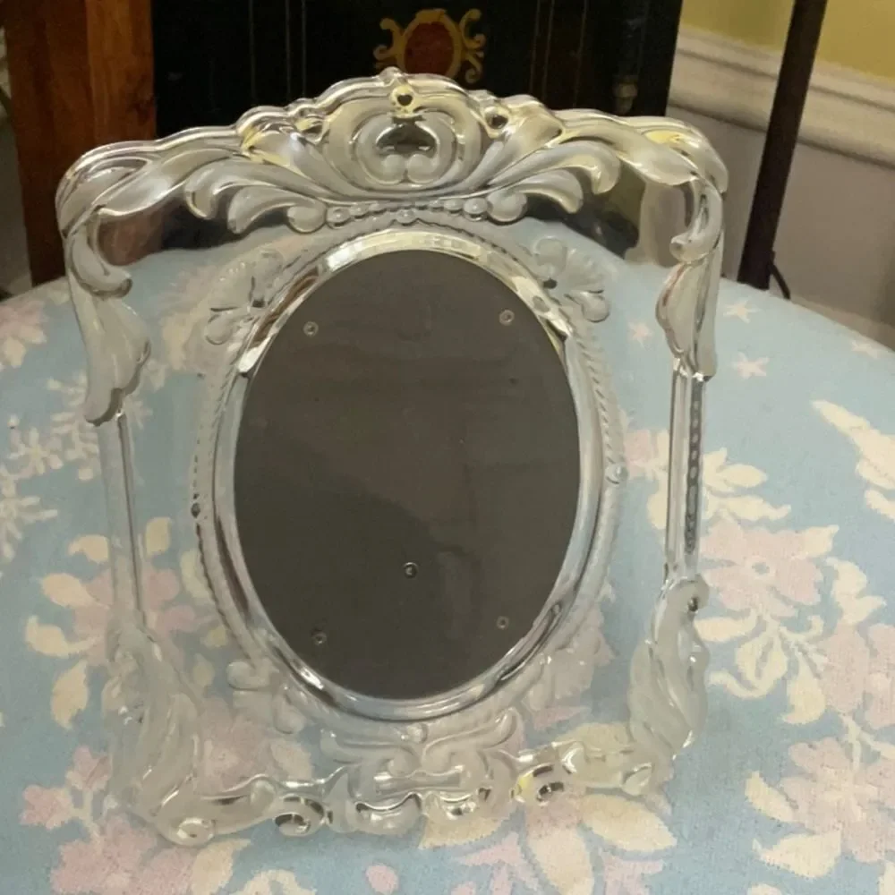 VTG Y2K 80’s COQUETTE GIRL Crystal Boudoir 5x7” Picture Frame EUC